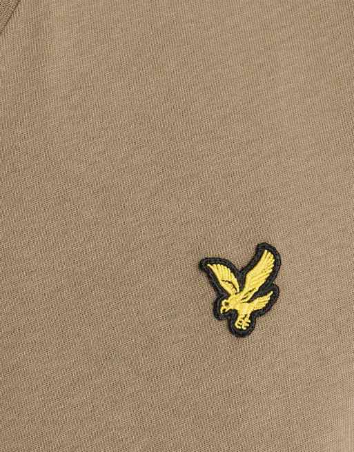 Lyle & Scott Ss t-shirts v neck t-shirt in x569 khaki ash, 6 of 6