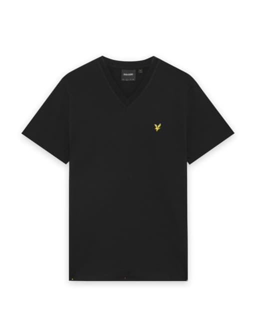 Lyle & Scott Ss t-shirts v neck t-shirt in z865 jet black, 5 of 6