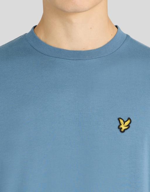 Lyle & Scott SS ultrazacht T-shirt in w477 leisteenblauw, 3 van 6
