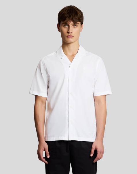 Lyle & Scott Ss woven shirts revere poplin shirt in 626 white - view 1