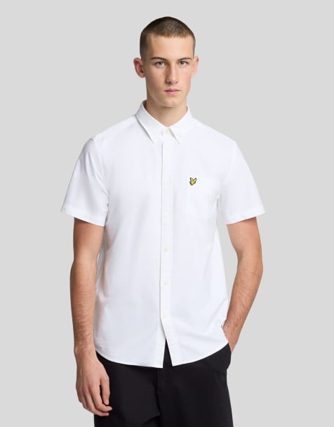Lyle & Scott Ss woven shirts short sleeve oxford shirt in 626 white
