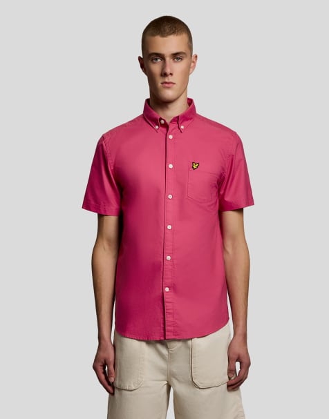 Lyle & Scott Ss woven shirts short sleeve oxford shirt in y138 dahlia - view 1