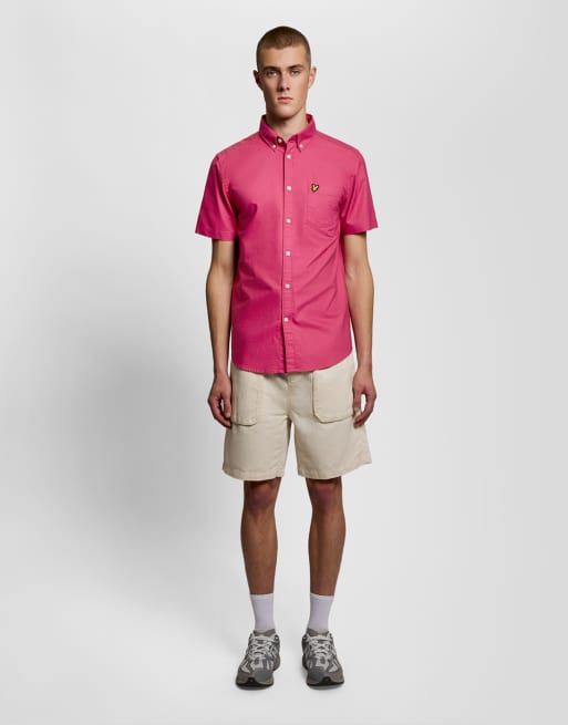 Lyle & Scott Ss woven shirts short sleeve oxford shirt in y138 dahlia, 2 of 5
