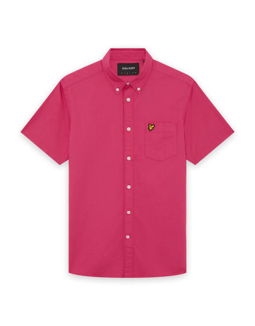 Lyle & Scott Ss woven shirts short sleeve oxford shirt in y138 dahlia, 3 of 5