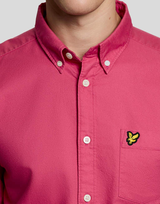 Lyle & Scott Ss woven shirts short sleeve oxford shirt in y138 dahlia, 4 of 5