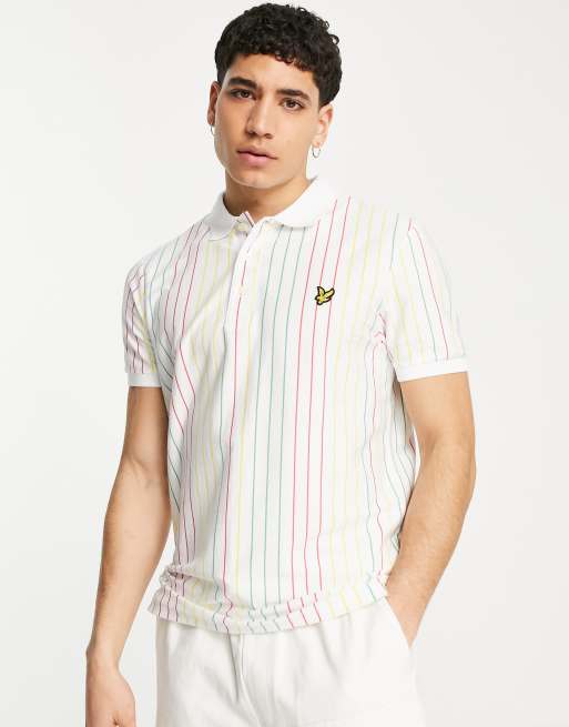 Lyle & Scott stiped polo in multi 