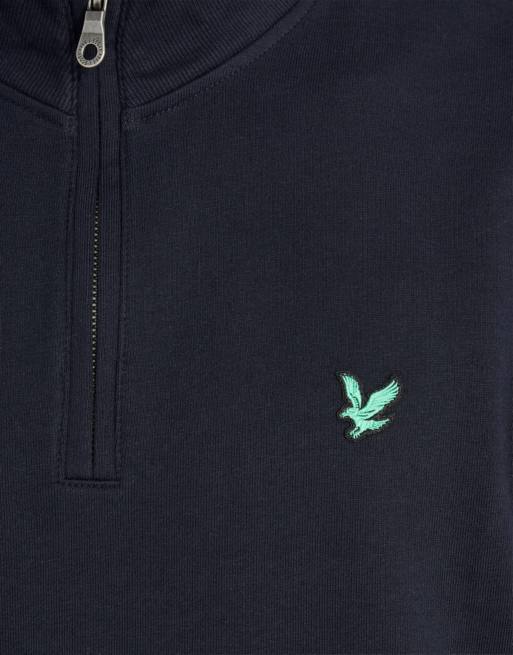 Lyle & Scott strato intermedio da golf con mezza zip, blu navy scuro, 5 di 5