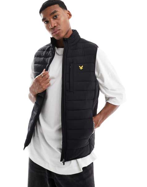 Lyle & Scott Stretch Lightweight Quilted Gilet in black - view 1