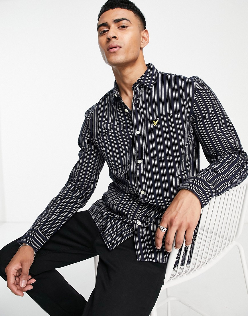 striped shirt in navy-Neutral