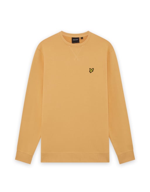 Lyle & Scott - Sudadera amarillo miel de capa media con cuello redondo, 2 de 2