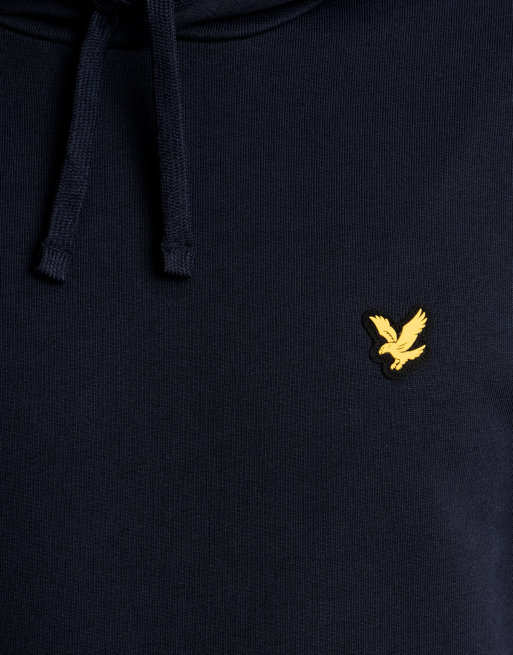Lyle & Scott - sudadera con capucha de capa intermedia con cinta jacquard en z271 azul marino oscuro, 6 de 7