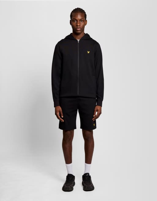 Lyle & Scott - sudadera con capucha de forro polar con cremallera completa en negro azabache, 2 de 7