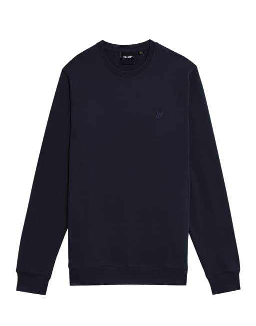 Lyle & Scott - sudadera de cuello redondo de capa intermedia en z271 azul marino oscuro, 5 de 7