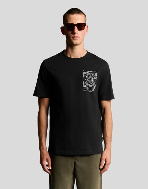 Lyle & Scott  sunshine inn graphic t-shirt in  jet black - view 1