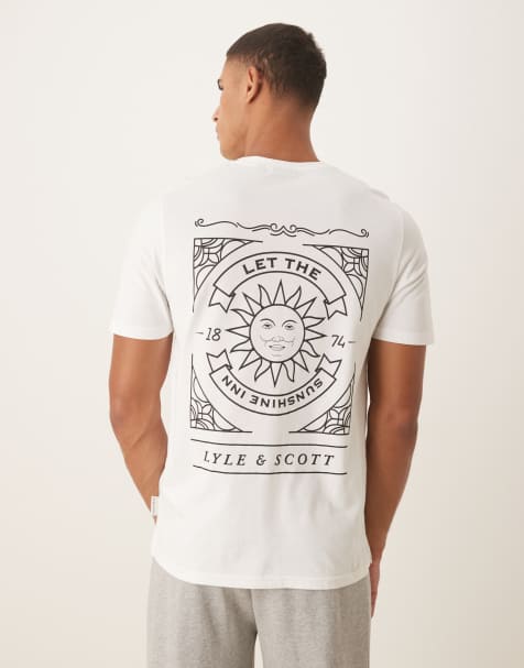 Lyle & Scott  sunshine inn graphic t-shirt in  white    - view 1