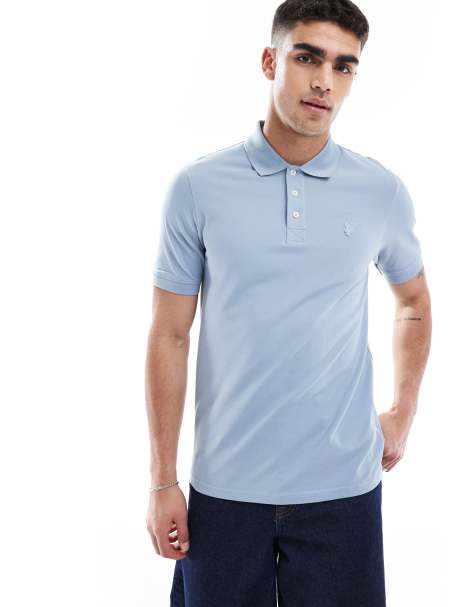 Lyle & Scott superfine polo shirt in blue - view 1