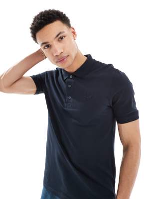 Lyle & Scott superfine polo shirt in navy