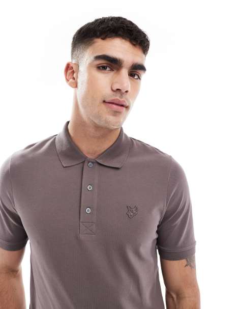 Lyle & Scott superfine polo shirt in truffle - view 1