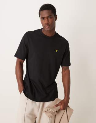 lyle & scott - svart t-shirt med tryck baktill-svart/a
