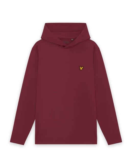 Lyle & Scott sweat à capuche de golf mi-couche Core en prune x202, 5 de 6