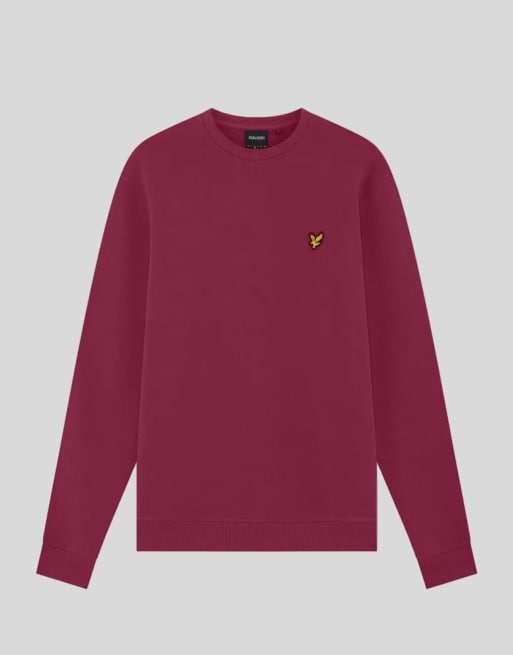 Lyle & Scott sweat-shirt à col rond couche intermédiaire bordeaux, 5 de 6