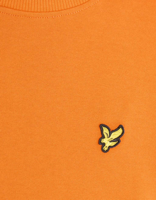 Lyle & Scott sweat-shirt col rond mi-couche en orange large y296, 6 de 6