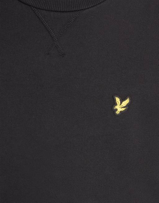 Lyle & Scott sweat-shirt épais à col rond en molleton bouclé noir jais, 6 de 6