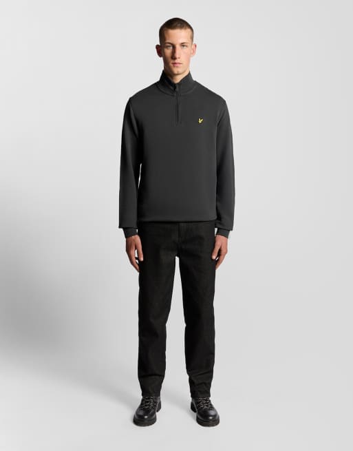 Lyle & Scott – Sweatshirt aus Loopback-Stoff in Graphitgrau mit kurzem Reißverschluss , 2 von 7