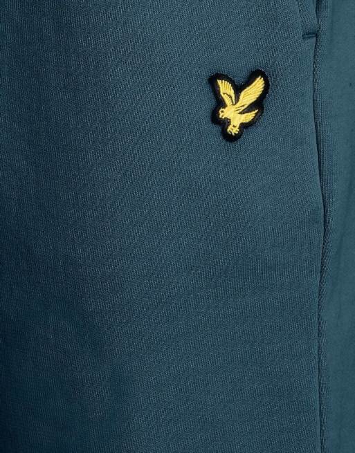 Lyle & Scott sweatshort met halfhoge taille in y066 rich teal, 6 van 6