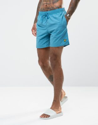 Lyle & Scott Swim Shorts In Light Blue | ASOS