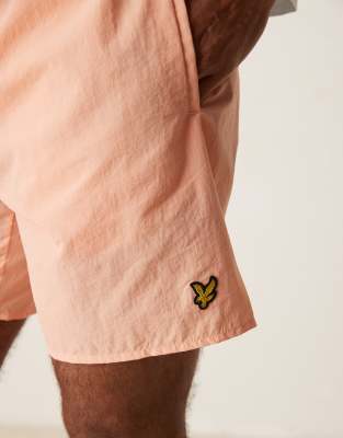 Lyle & Scott Lyle And Scott Swim Shorts Orange In Pink