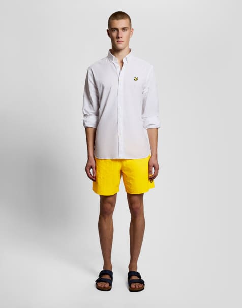 Lyle & Scott Swimwear plain swimshort in 756 super yellow - view 1