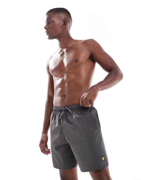 Lyle & Scott Swimwear plain swimshort in w635 gunmetal - view 1
