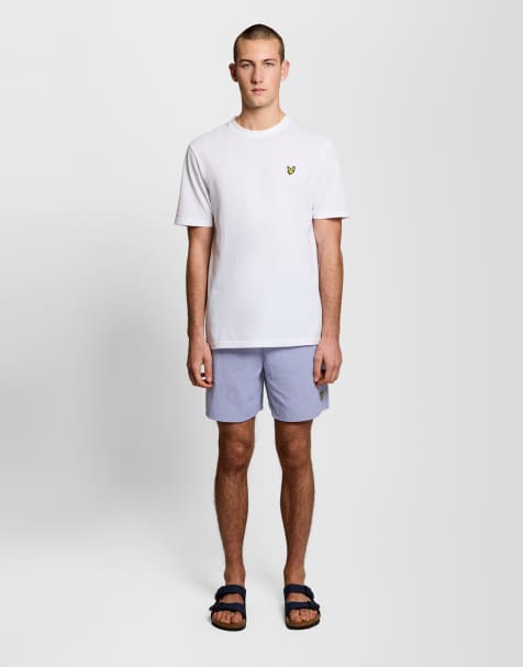 Lyle & Scott Swimwear plain swimshort in y128 bubble blue - view 1