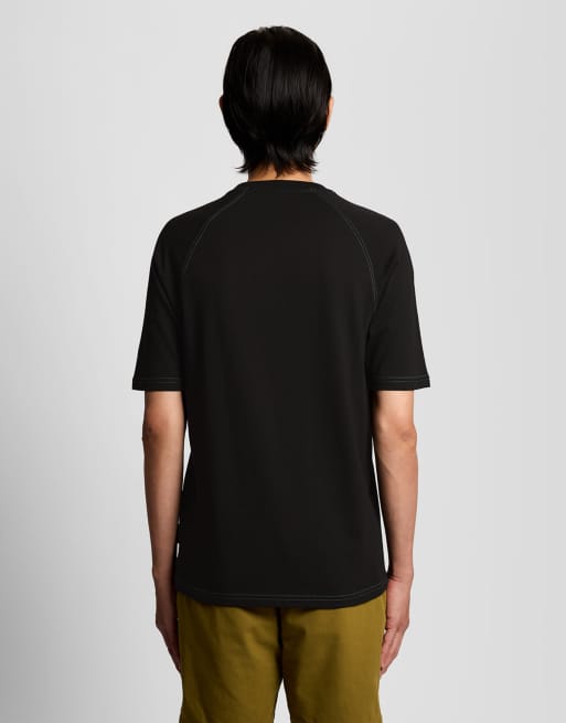 Lyle & Scott - T-shirt à manches courtes avec imprimé « Keep Fresh » - Noir de jais et bleu bulle y172, 4 de 5