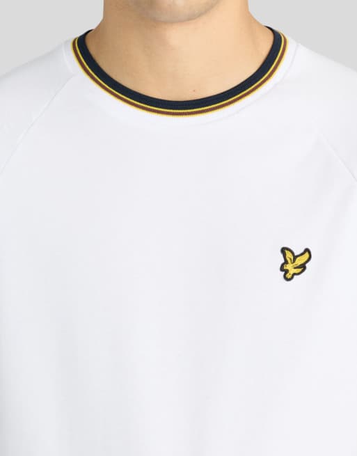 Lyle & Scott T-shirt à manches courtes style sport à liserés blanc, 3 de 6