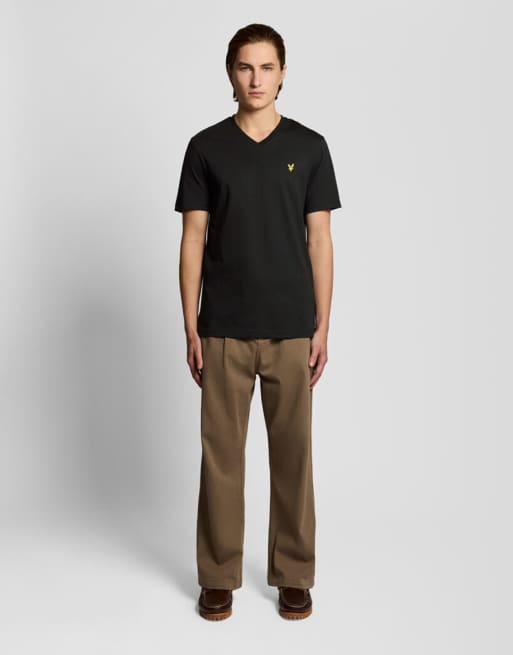 Lyle & Scott T-shirt a maniche corte con scollo a V nero, 2 di 6