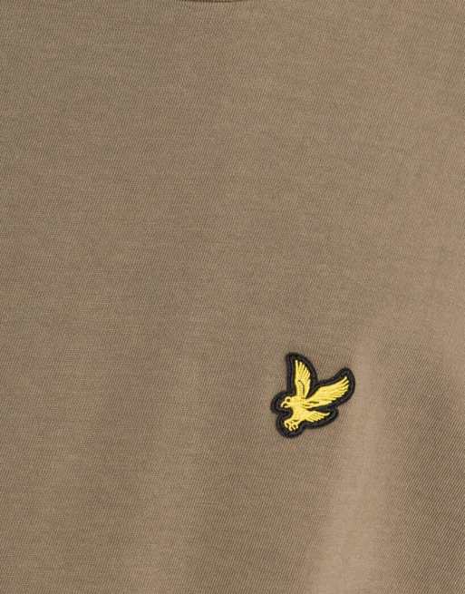 Lyle & Scott - T-shirt a maniche corte squadrata color kaki cenere, 6 di 6