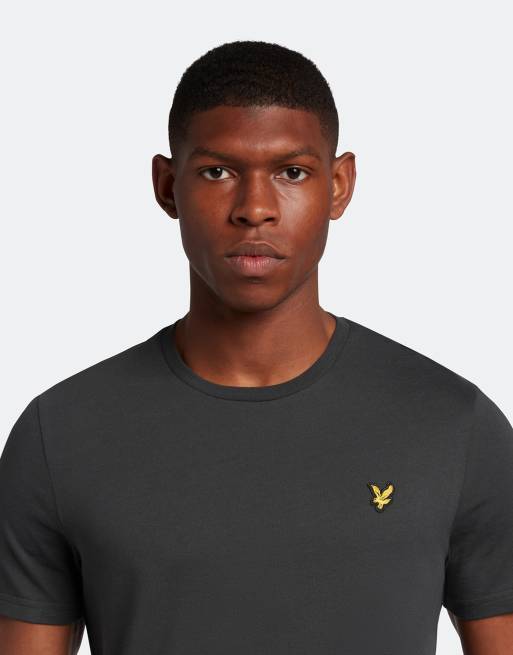 Lyle & Scott T-shirt a maniche corte tinta unita in w635 gunmetal, 4 di 7