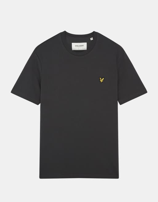 Lyle & Scott T-shirt a maniche corte tinta unita in w635 gunmetal, 6 di 7