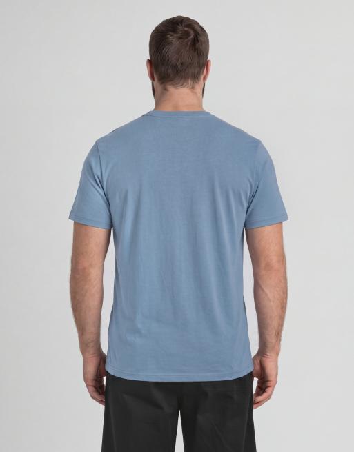 Lyle & Scott T-shirt a maniche corte tinta unita in x542 power blue, 4 di 6