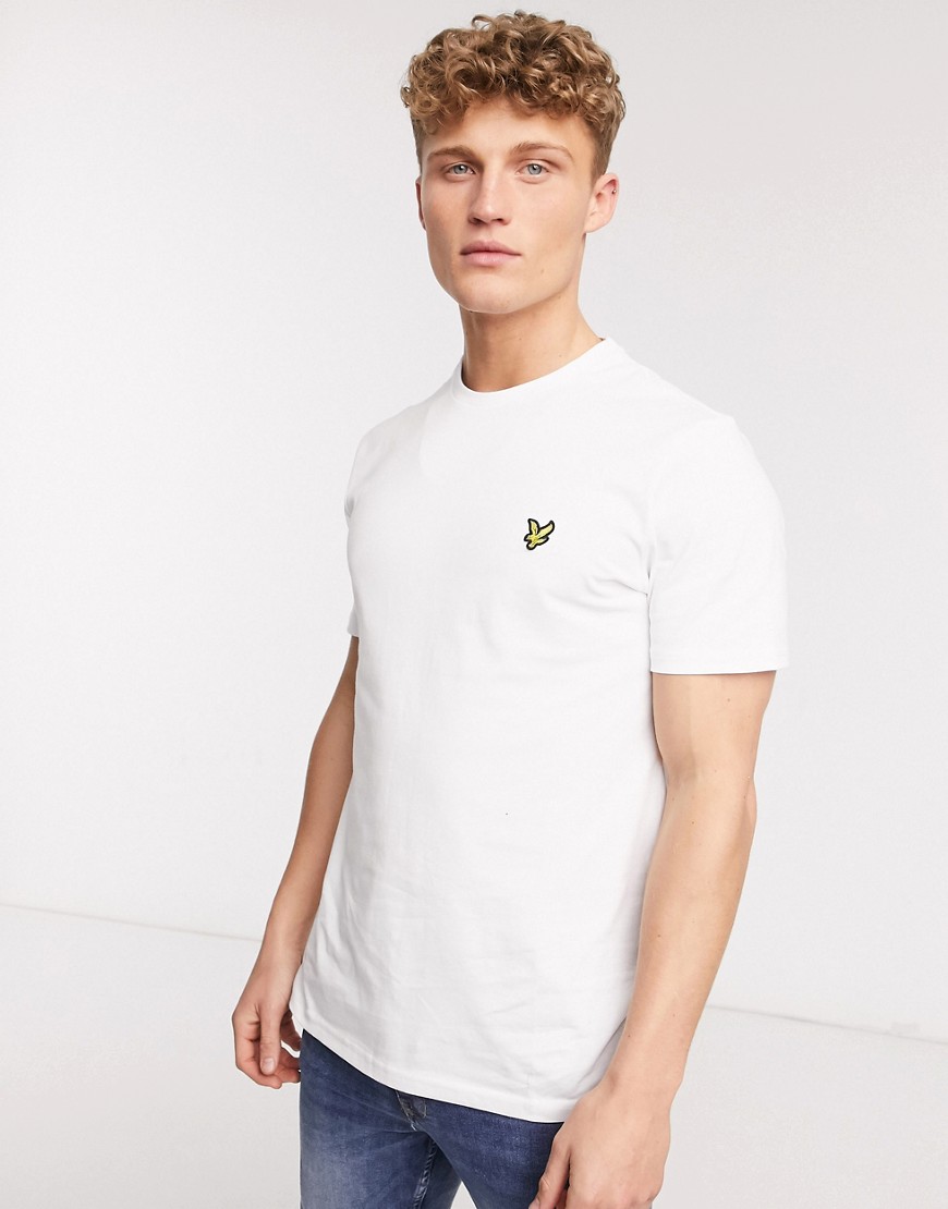 Lyle & Scott - T-shirt bianca con logo-Bianco