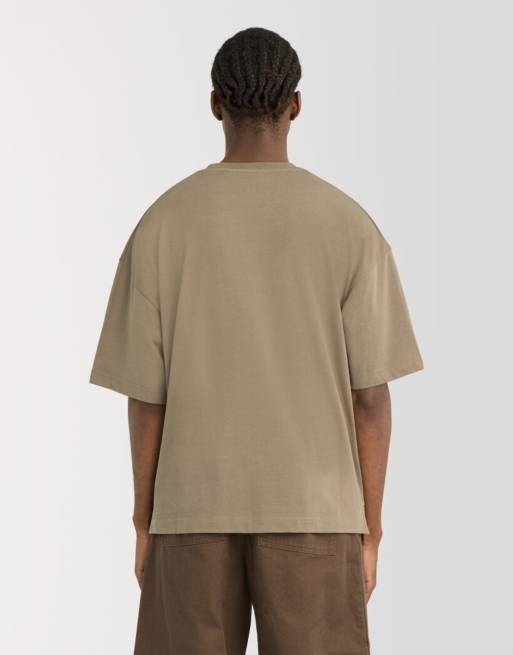 Lyle & Scott T-shirt coupe boxy en kaki cendré, 4 de 6