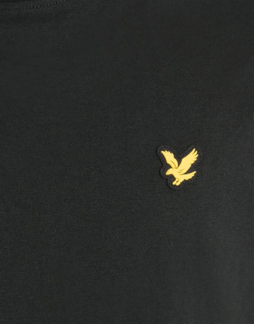 Lyle & Scott T-shirt da padel a maniche corte con bande, nero intenso, 6 di 6