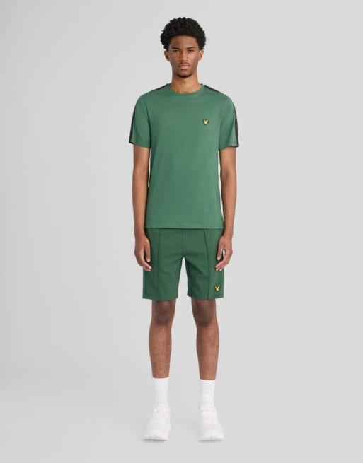 Lyle & Scott - T-shirt de padel à manches courtes et bandes - Vert canopée z305, 2 de 6