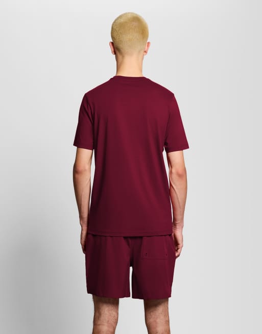 Lyle & Scott T-shirt de sport à manches courtes en x202 plum, 4 de 6