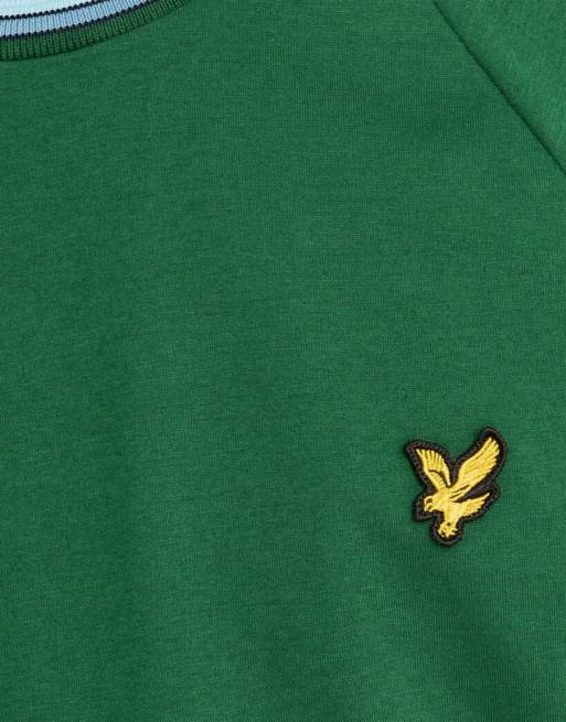 Lyle & Scott t-shirt de survêtement à liserés, vert trèfle, 6 de 6