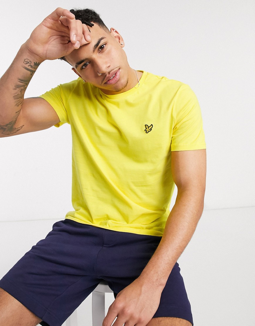Lyle & Scott - T-shirt gialla con logo-Giallo