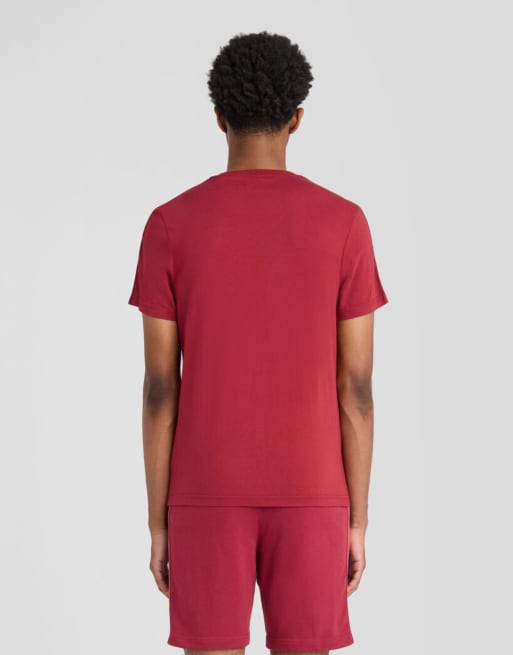 Lyle & Scott T-shirt jacquard con nastro x202 plum, 4 di 5