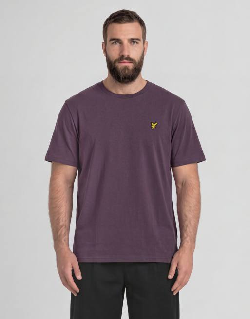 Lyle & Scott T-shirt tinta unita nera e prugna, 2 di 6